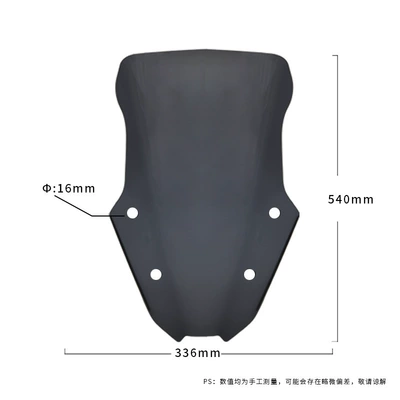 Windscreen, Wind Deflector Modification, Motorcycle front windshield - 50cmchassisaccessories-blackened