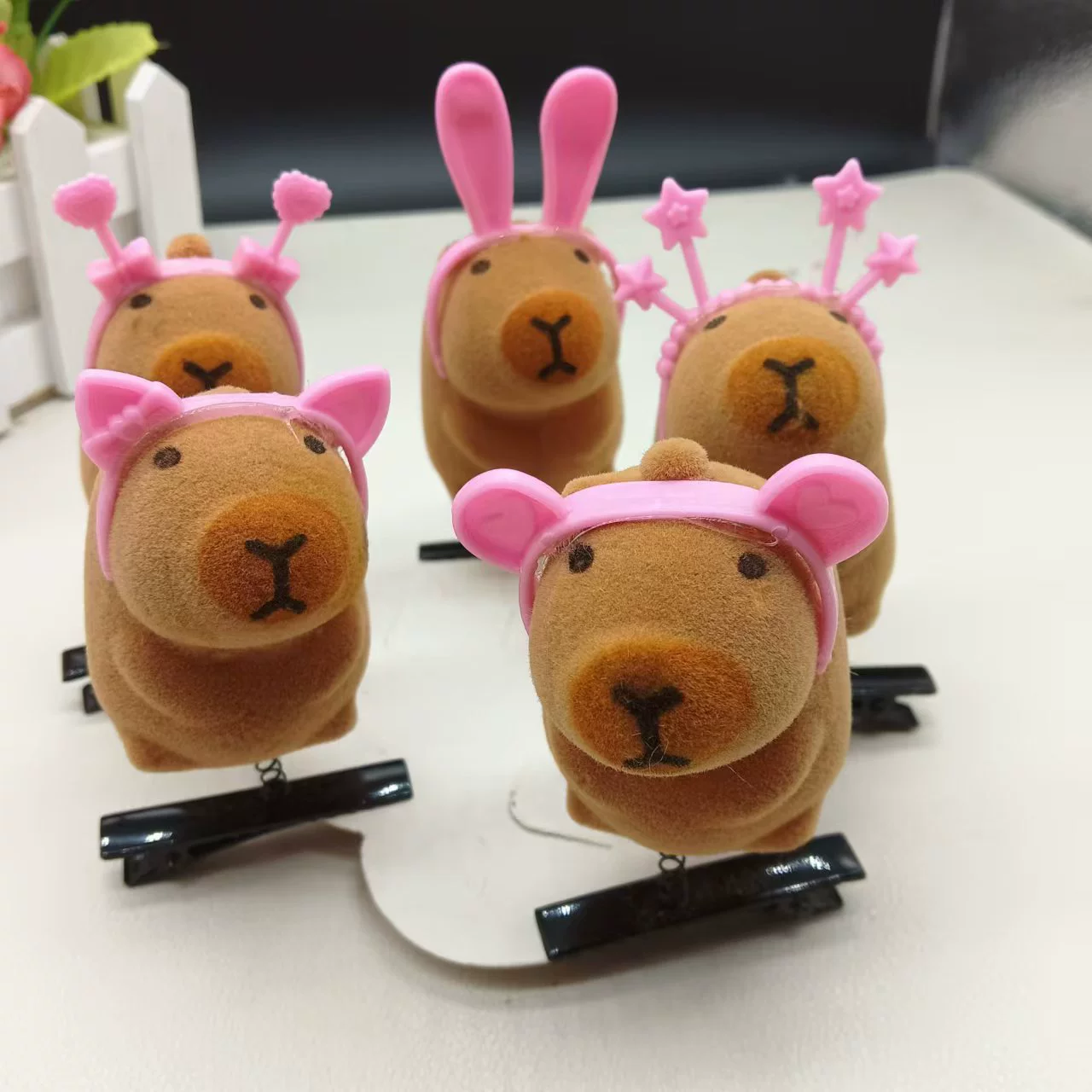 Заколка для волос (B.Duck) с сердцем и декоративными дизайнами, плюшевый утёнок в виде акцента, assorted colors, готов к подарку