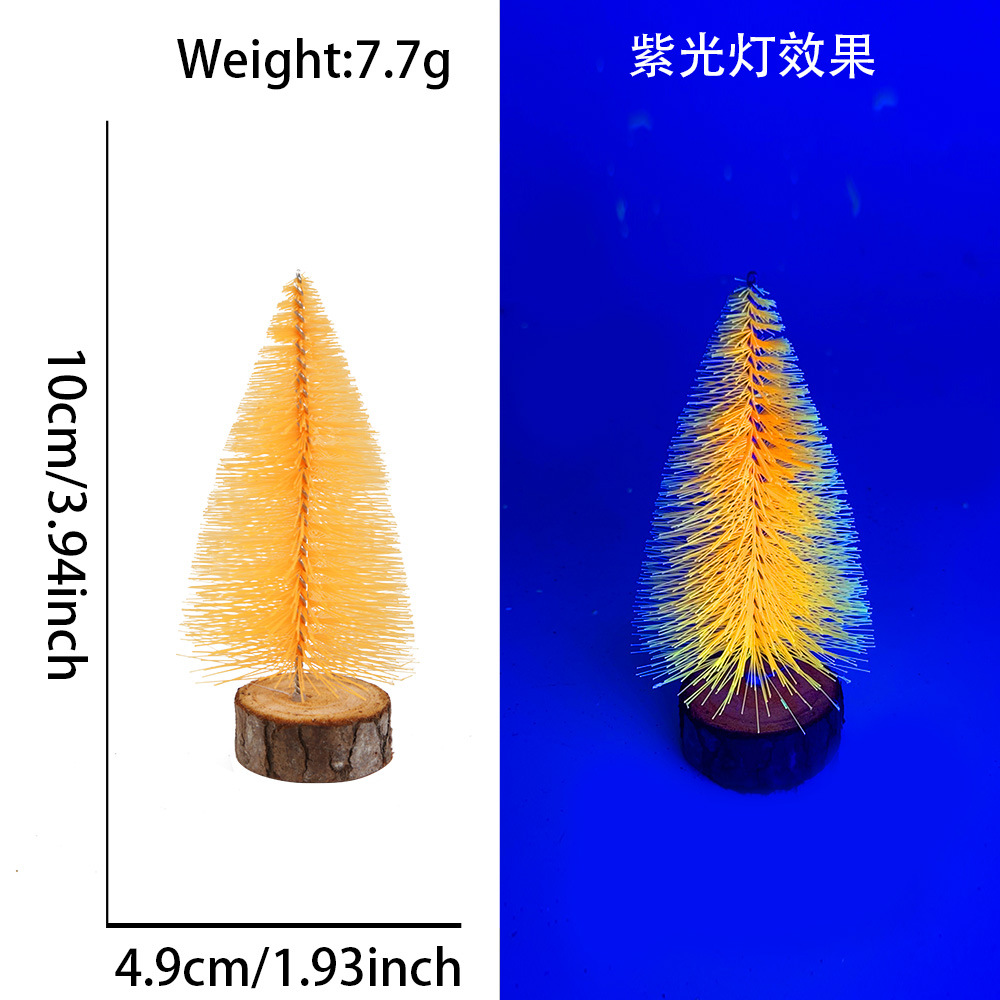 Amazonas mini árbol de Navidad fluorescente color pines de árbol de Navidad ventana decoración de escritorio imitación decoración de árbol pequeño