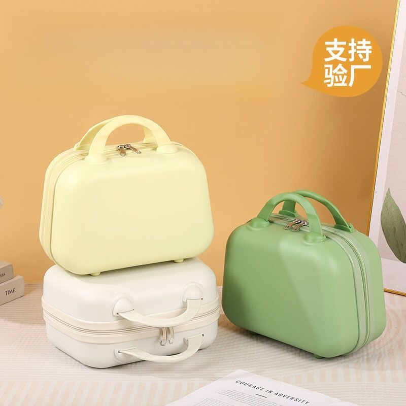 Compact Cosmetic Bag, Small Mini Suitcase, 13inch Portable Travel Carry-On Suitcase, Retro Lightweight Storage Bag for Women Compact Cosmetic Bag, Small Mini Suitcase, 13inch Portable Travel Carry-On Suitcase, Retro Lightweight Storage Bag for Women