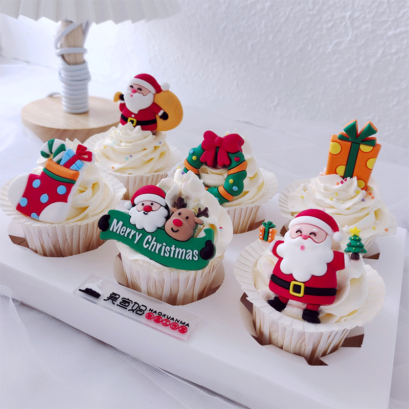 10g Weight Cake Decorating Supplies Event & Party Supplies 1 Piece Quantity Party Occasion Plastic Material Christmas Festival Christmas Tree, Santa Claus, Christmas Socks Pattern Handmade Craft Christmas Christmas Tree Santa Claus Christmas Socks Plastic Party Cake Decorating Supplies 3