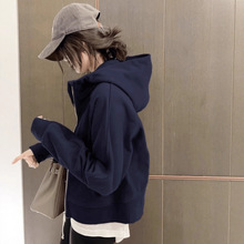 短款卫衣外套女连帽上衣春秋款2025新款爆款初秋季小个子修身开衫