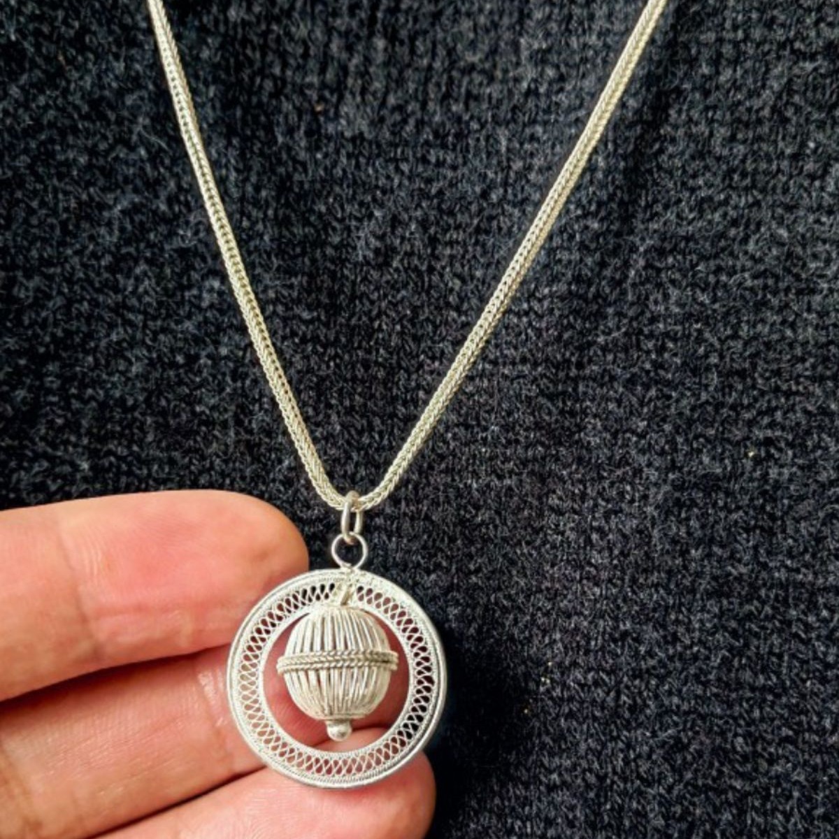 中国风少数民族特色项链凉山彝族吊坠锁骨链民族风国潮复古毛衣链