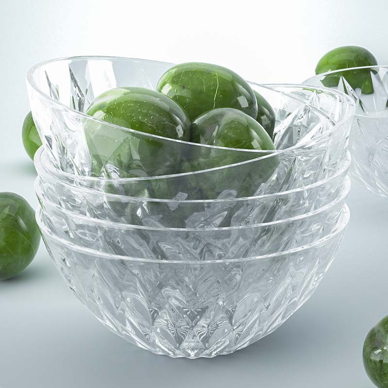 Transparent light luxury INS wind glass salad bowl resistant high…