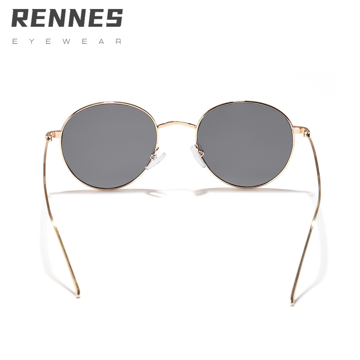 Nuevo estilo coreano de aspecto facial pequeño marco redondo marco de metal gafas de sol de mujer estilo retro Hong Kong ins Cool Street shot gafas de sol