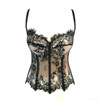 抖快熱賣黑色蕾絲性感镂空吊帶修身背心外穿帶胸墊上衣打底抹胸女