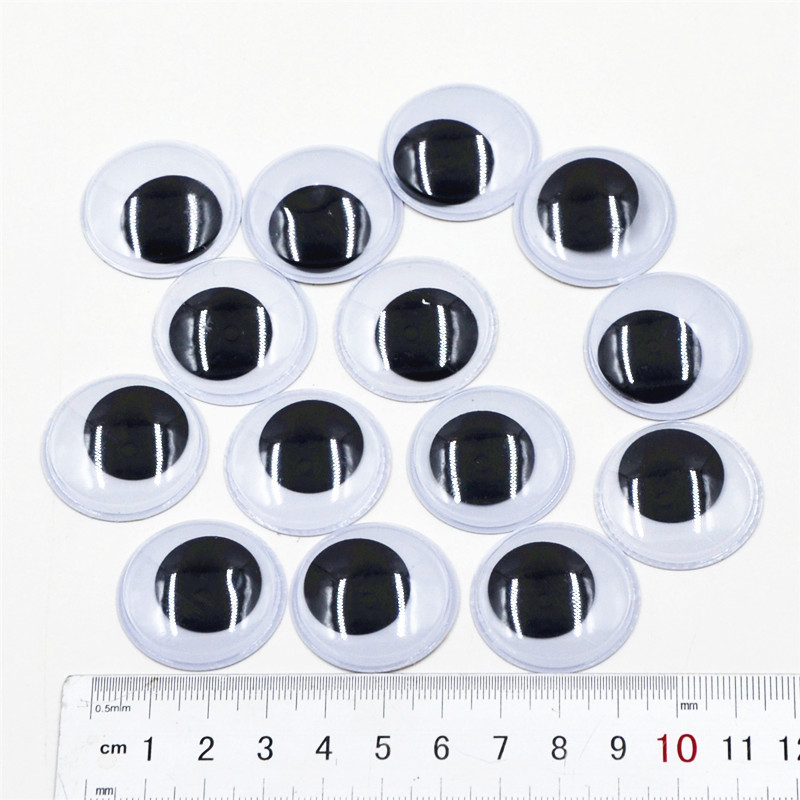 Venta directa de fábrica actividad de la banda de ojos adhesivo al por mayor DIY accesorios de juguete negro y blanco color pestañas animal bead pegatinas