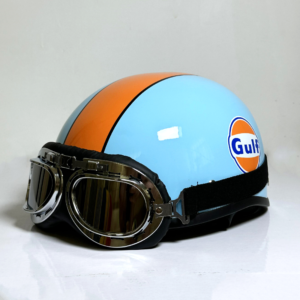 개구리 거울이 달린 블루 오렌지 GULF