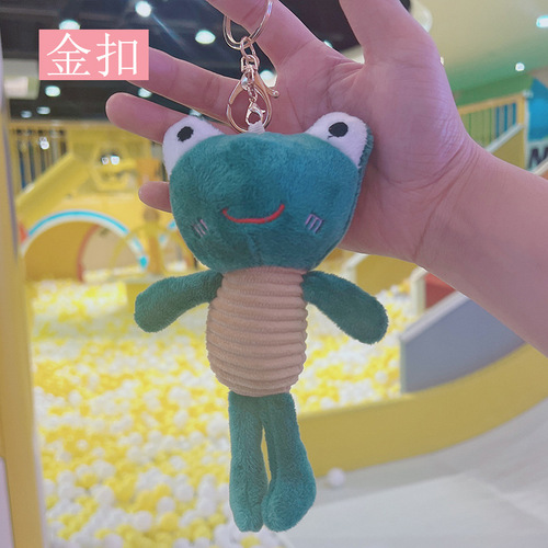 Ins super popular Internet celebrity frog pendant cartoon keychain men and women crossbody bag pendant plush doll bag accessories