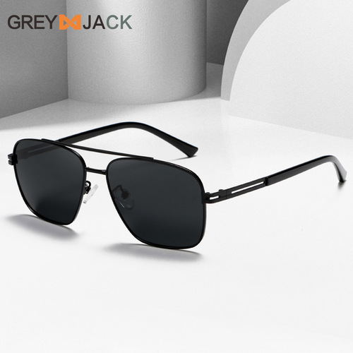 2024 new polarized sunglasses men's sunglasses metal double beam driving fishing glasses sunglasses wholesale