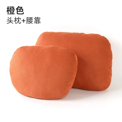 Headrest Dupont Bio-Velvet Headrest, Neck Pillow - orange-value-set-dupont-cotton-core-suede-breathable-perforation