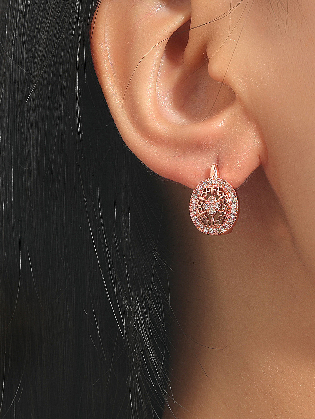 韩国东大门饰品创意耳环复古时尚气质个性简约锆石耳环女地摊货源