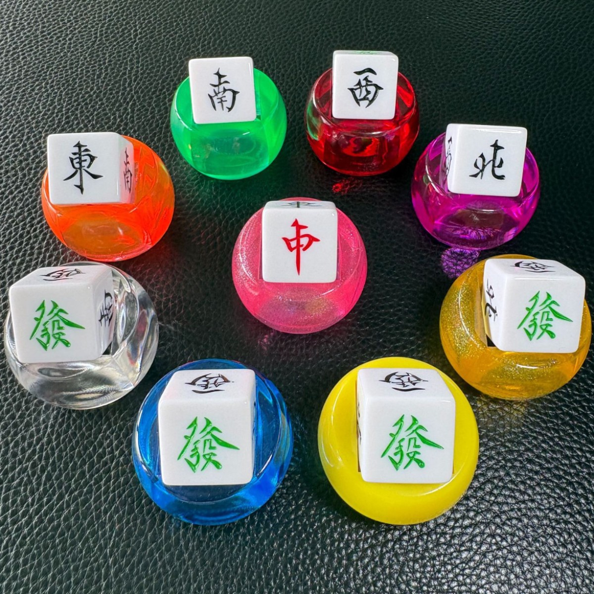 Wind Dice 22mm Fengzhuang 44mm Southeast Northwest Red Middle Fortune Taiwan American Mahjong Wind Direction Dice Acrylic Dice
