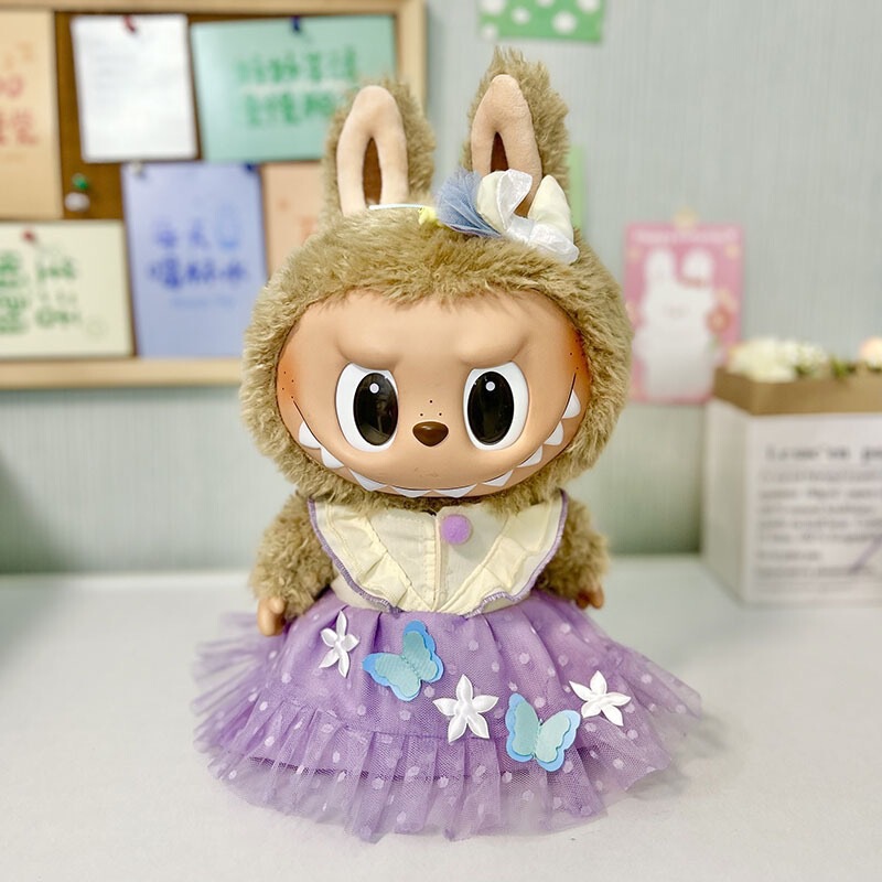 38cmラブブベビー服、ラブブぬいぐるみ服、ラブブ人形着替え、漢服スカートスーツ|undefined