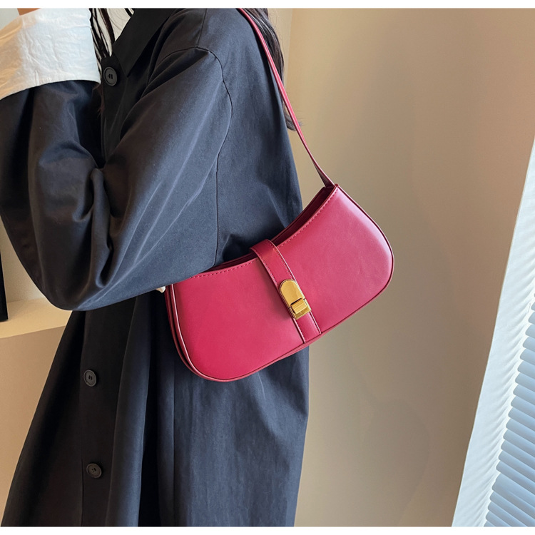Borsa sotto le ascelle strutturata moda urbana semplice 2023 Borsa a tracolla borsa a tracolla da donna versatile autunno nuovo temperamento_voghion.com