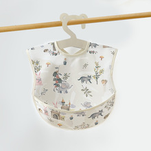 一件代发批发 宝宝吃饭防水防脏婴儿辅食围兜儿童围裙兜PU反穿衣