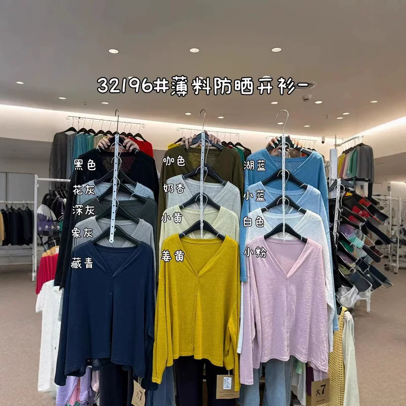Summer thin cardigan, Korean style, oversize, plus size, V-neckline