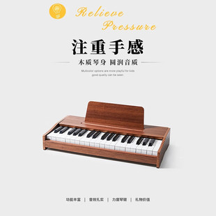 Wooden Small Piano for Kidsren Beginners 25-Key 37-Key Digital Piano Enlightenment Playing Girl Music Baby Gift