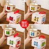 Retro cup single cup + spoon - gift box (randomly mixed)