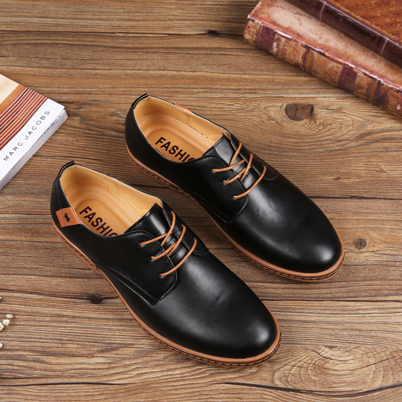 2025 New Men's Casual Leather Shoes Export Large Size Sneakers Business Casual Men's Shoes Cross-Border Export Shoes