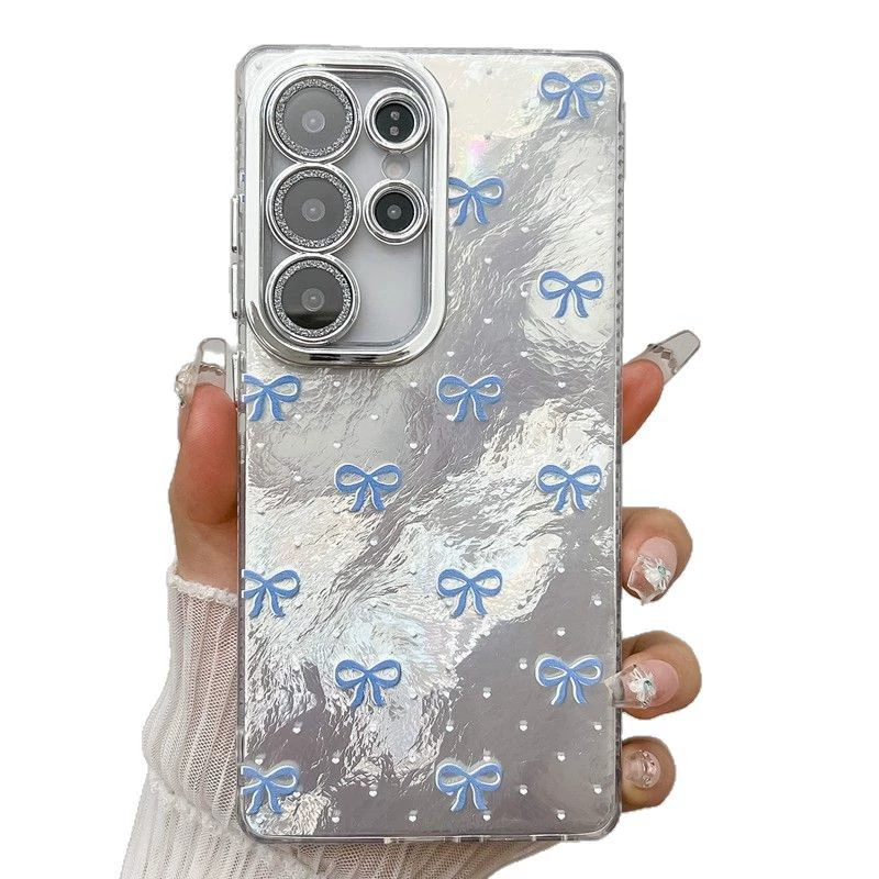 Samsung, совместимый с Galaxy s25, чехол для телефона, защитный чехол с бантом, защита от падения