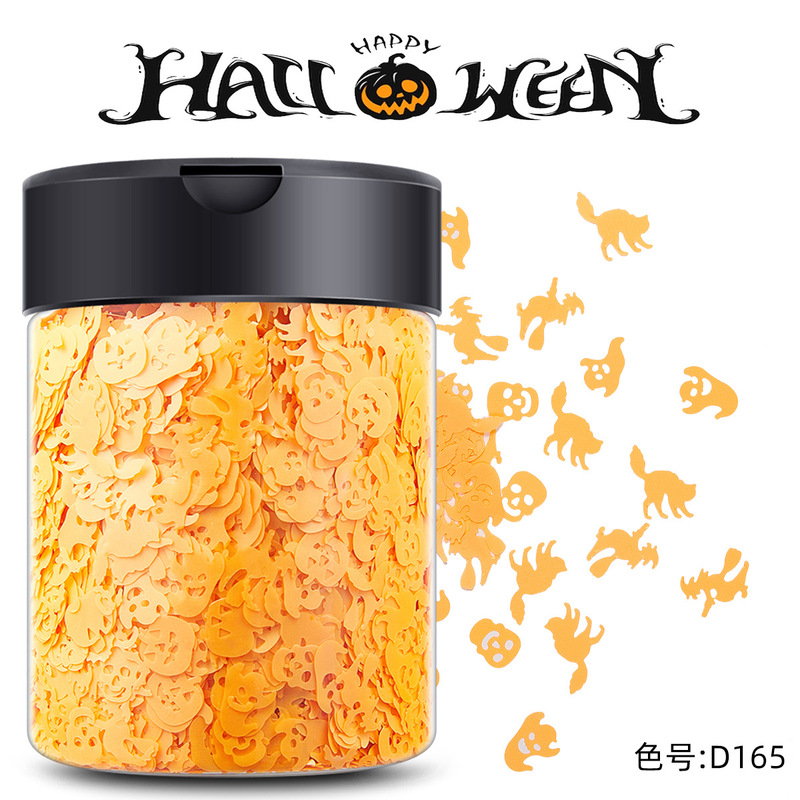 Halloween nail sequins glitter nail polish glue patch jewelry material tools suit handmade wholesale Halloween nail sequins glitter nail polish glue patch jewelry material tools suit handmade wholesale