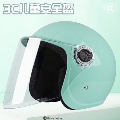 Autumn and Winter Safety Helmet – Motosiklet kaskı (dəbilqə) - 4-12-years-old-autumn-and-winter-style-light-blue