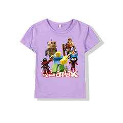 Best-selling game ROBLOX pattern print children's clothing for older children fashionable trendy personalized short-sleeved T-shirt on Amazon