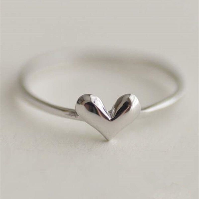 Plating Design Wholesale Jewelry Casual Simple Style Heart Shape Copper Plating Rings