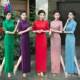 Red Cheongsam New 2025 Improved Long Annual Meeting Show Performance Toast Dress Young Engagement dress