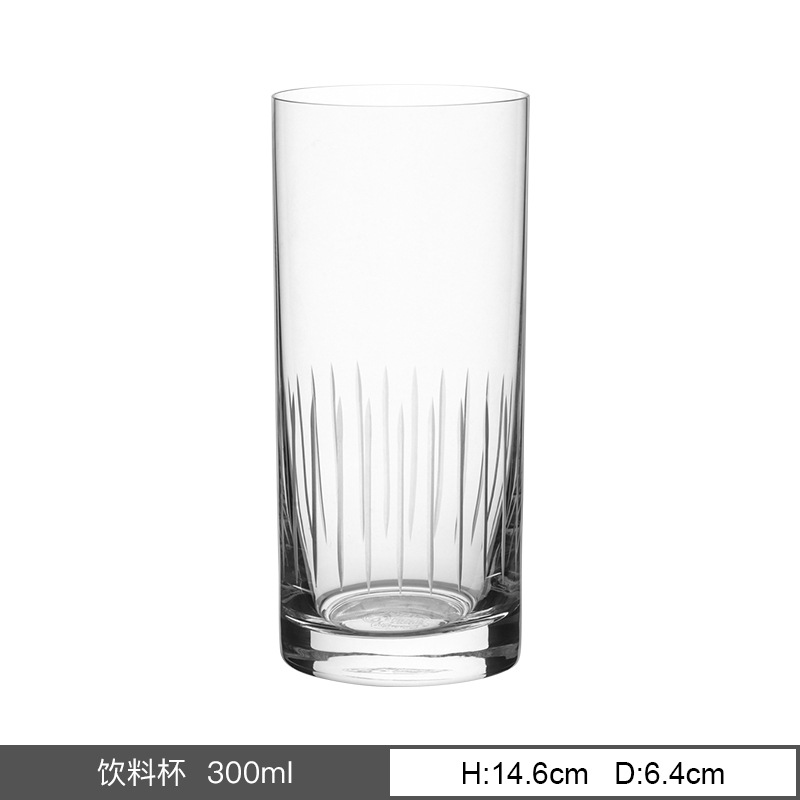 Importación checa tallado a mano tazas de cristal tazas de vino vertical tazas de agua de alta calidad tazas de whisky tazas de pies altos al por mayor