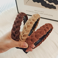 High-Rise Braided Hairband for Autumn/Winter—Non-Slip Wash Face Headband, 2023 New Arrival, High-End Elegant Hair Clip Headdress