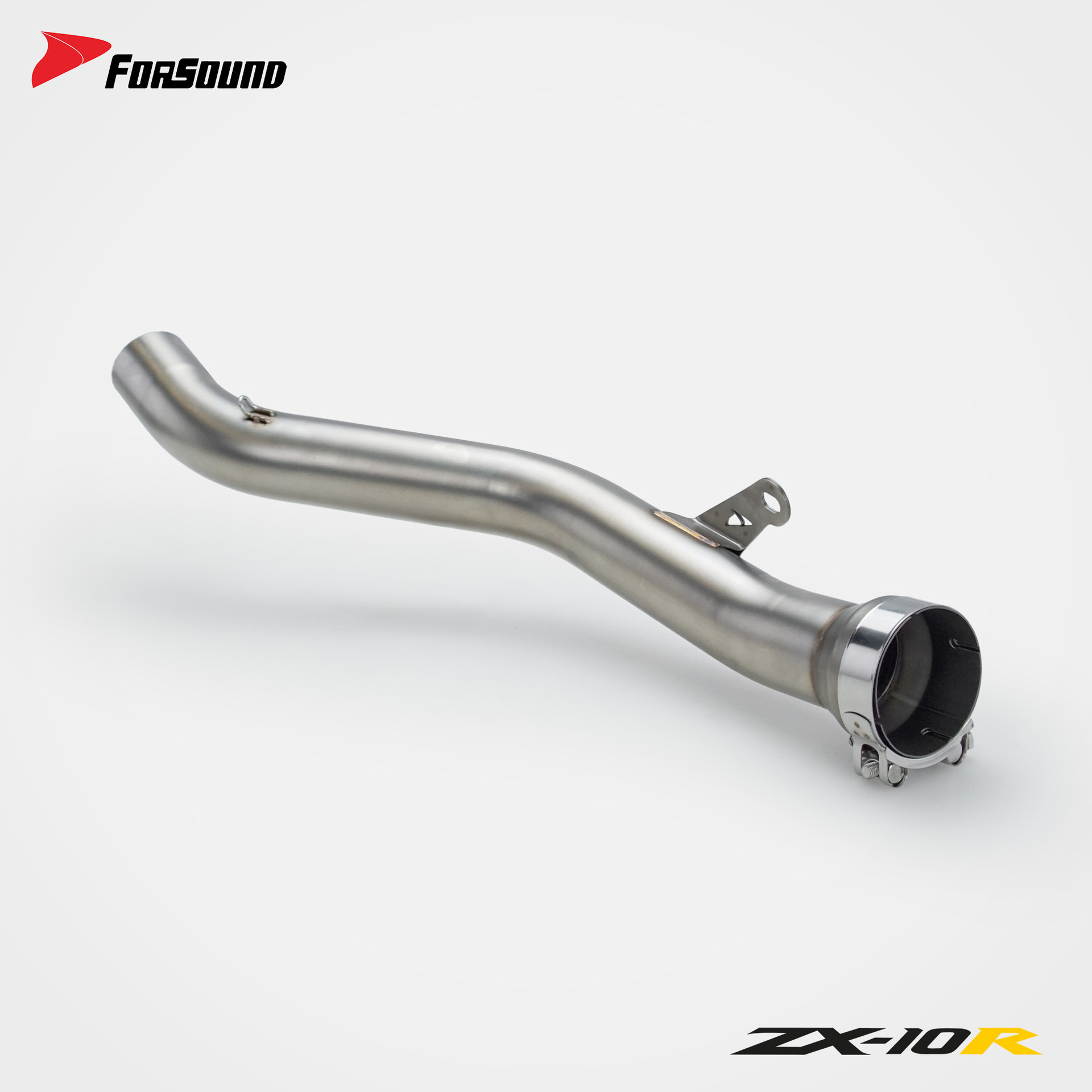KAWASAKI ZX-10R Big Bull modified exhaust mid and tail section, Grav's titanium alloy stainless steel carbon