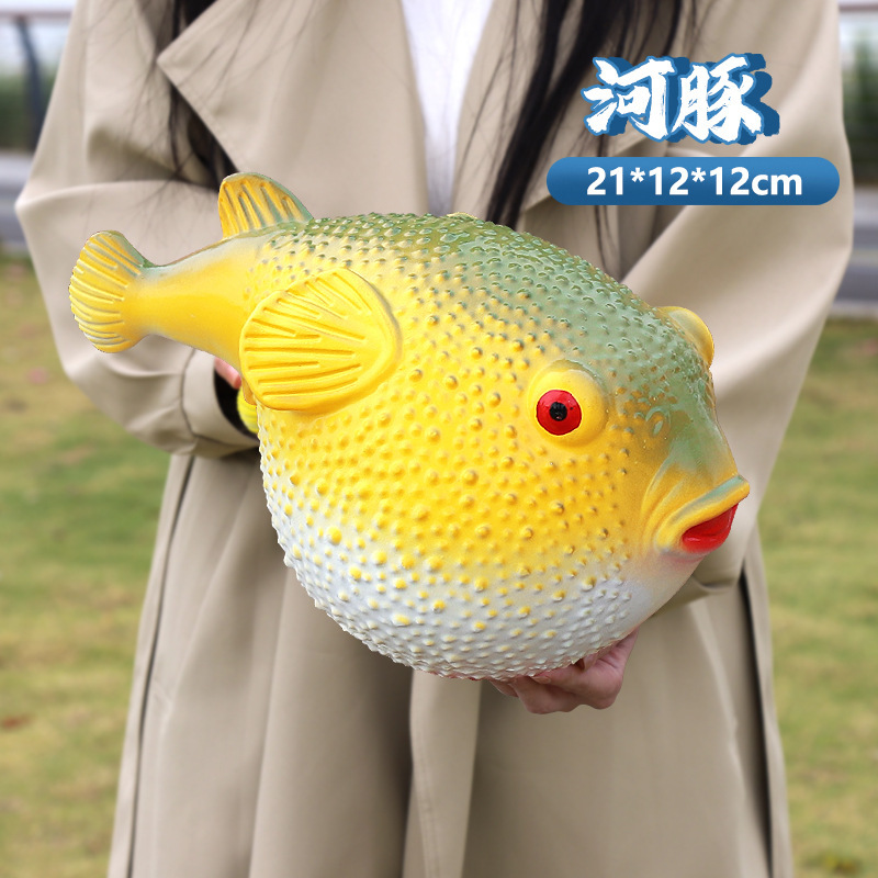 Dolphin, animal marino, gran tiburón, niño, juguete, simulación de goma suave, niño, mundo submarino, modelo de ballena al por mayor