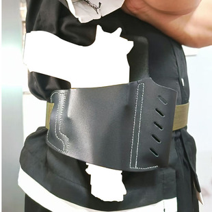 Belt Pistol Magazine Holster Cowhide Waist Tool Holster Portable Quick Draw Holster Simple Tactical Defense Tool Waist Bag