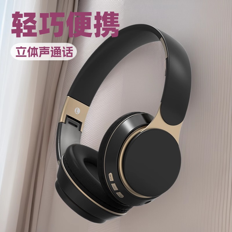 Cross-Border Popular Stereo Head-Mounted Bluetooth Headset Foldable Retractable Subwoofer Card Wireless Headset Wholesale