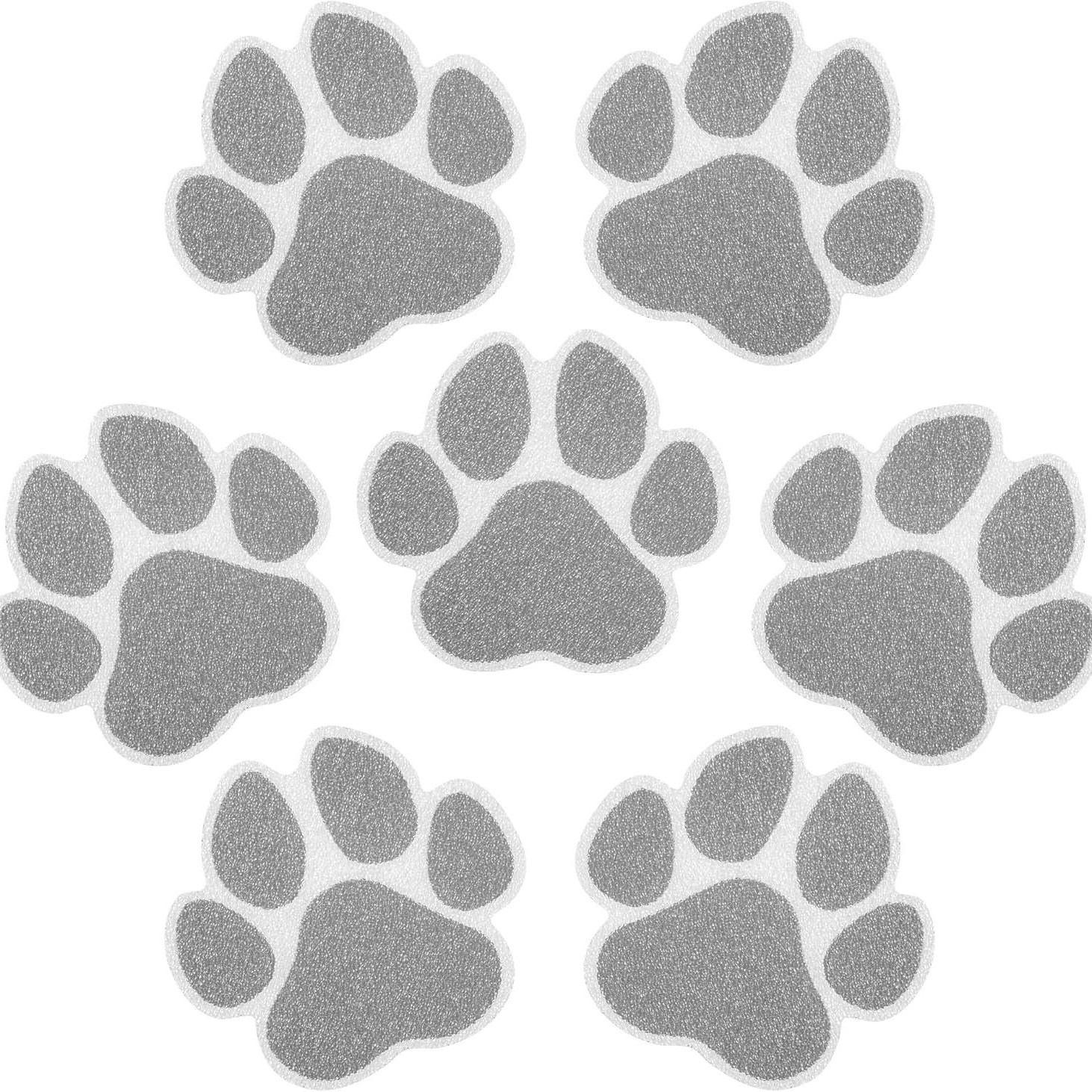 Cross-Border 20 Pieces Wholesale Anti-Slip Stickers Swimming Pool Anti-Slip Cartoon Dog Paw Stickers Self-Adhesive Bathroom Bathtub Anti-Slip Stickers