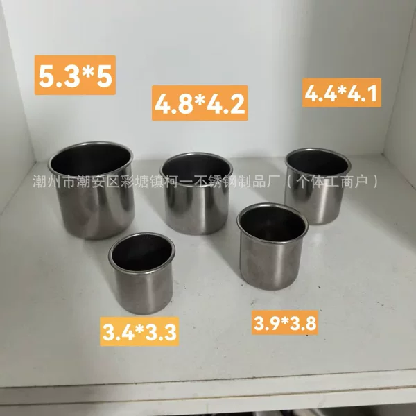Stainless Steel Measuring Cup, Water Cup, Small Wine Cup, Bird Cup with Magnet, Thickened Stainless Steel Small Water Cup, Multiple Sizes 3-5cm