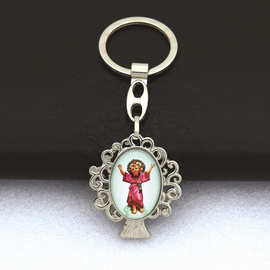 跨境货源金属饰品吊坠汽车挂件钥匙扣饰品配件挂饰卡通物玻璃图片