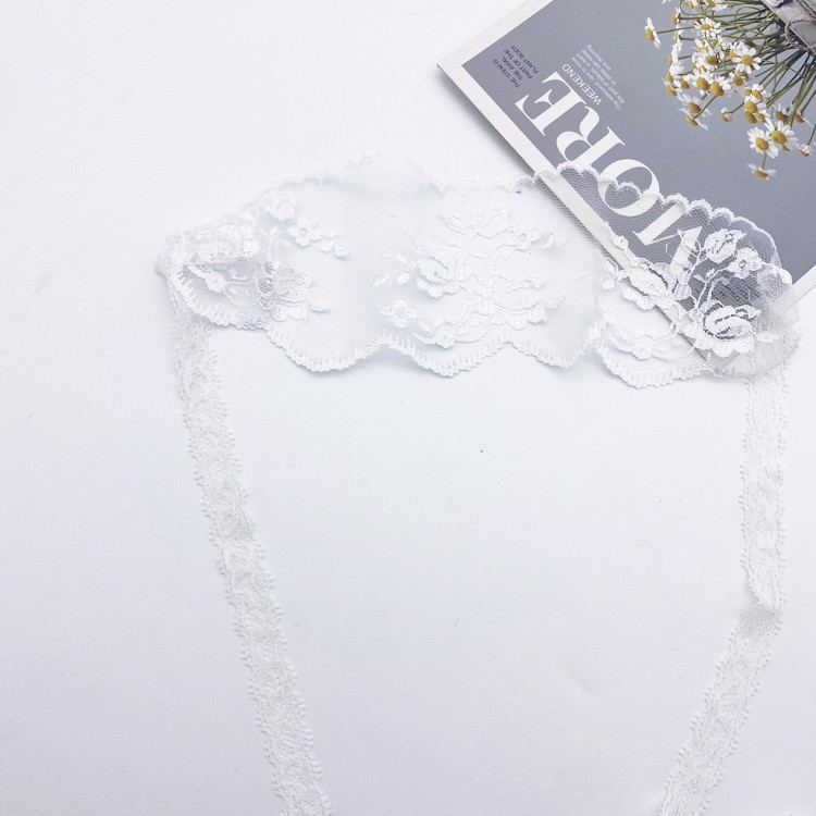 Black Lace Edge Semi-sheer Hollow Veil Intimate Apparel — detail image 10