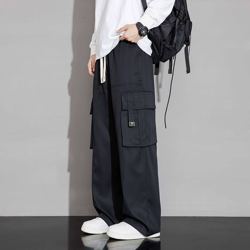 Рабочие брюки мужские осенние и зимние новые американские высокие уличные вертикальные брюки мужские хлопчатобумажные красивые свободные повседневные брюки