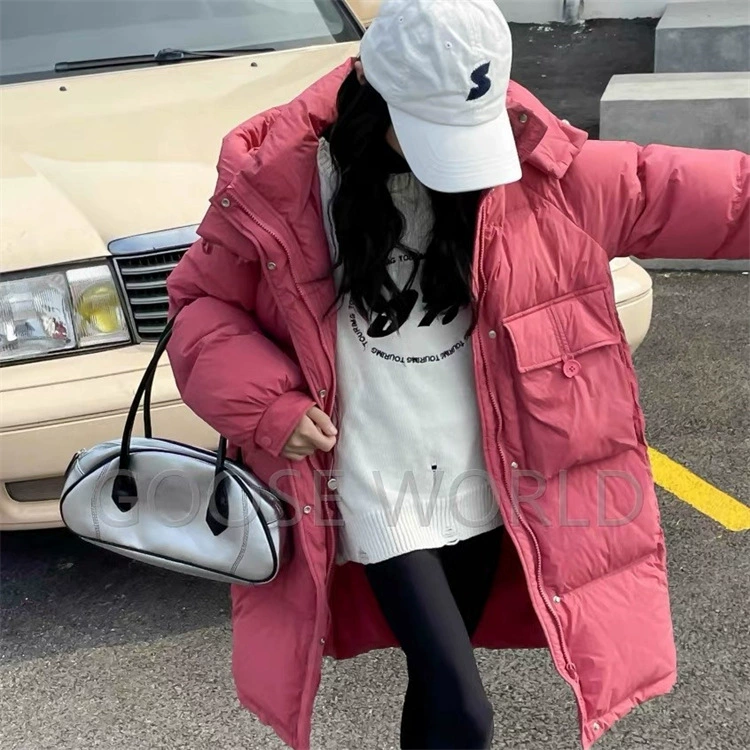 2025 г., внесезонная, специальная цена, утолщенный белый утиный пуховик для мальчиков и девочек, модная детская куртка средней длины в корейском стиле среднего и большого размера