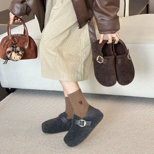 ȫ��ëë����ЬŮ��׃�����5cm�ӽq��Ь2025�ﶬ�¿��⴩����Ь