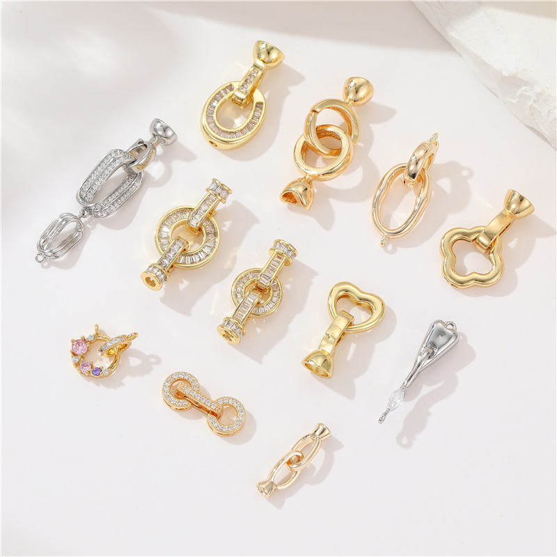 1 Piece Copper Zircon Solid Color Simple Style display picture 1