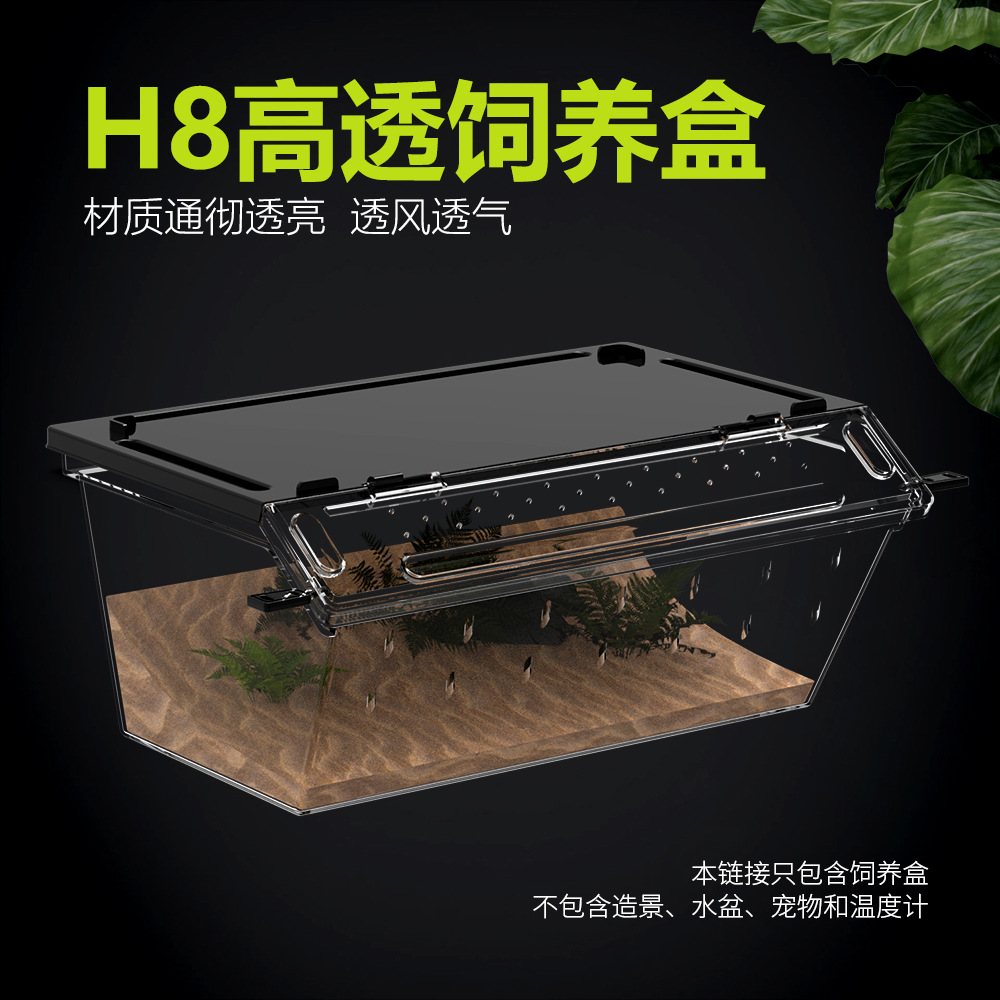 노모 H8 파충류 거미 Shougong 도마뱀 뿔 개구리 곤충 먹이 상자 등반 애완 동물 먹이 상자 먹이 상자 뱀 상자