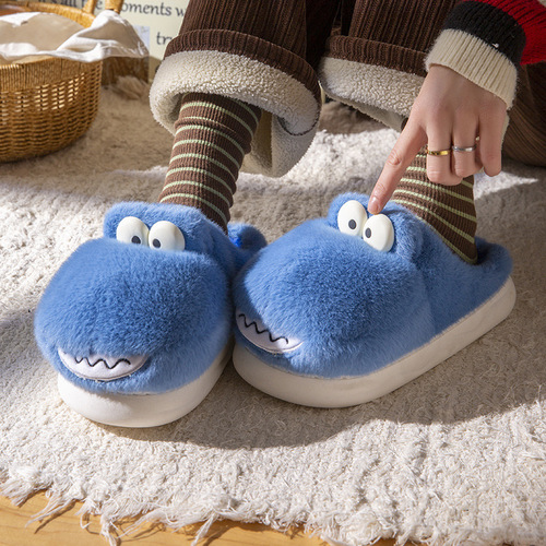 Dinosaur Slippers for Girls and Boys, Parent-Child Style, Autumn/Winter Home Use, Indoor Non-Slip, Suitable for Middle/Big Children, Durable for Boys