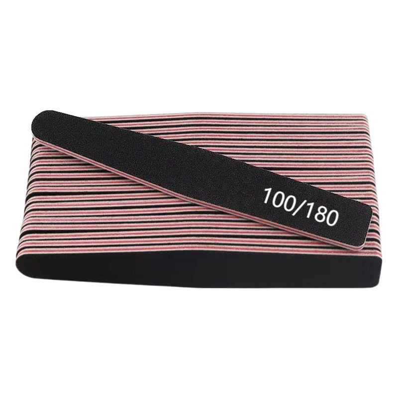 Factory long-term spot nail file Brown corundum black sand plastic red heart White Heart polishing strip nail polishing strip