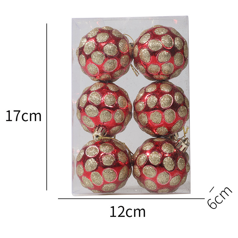 6cm色絵クリスマスボール飾り道具手描きクリスマスボールプラスチックメッキボールクリスマスツリー飾り卸売り|undefined