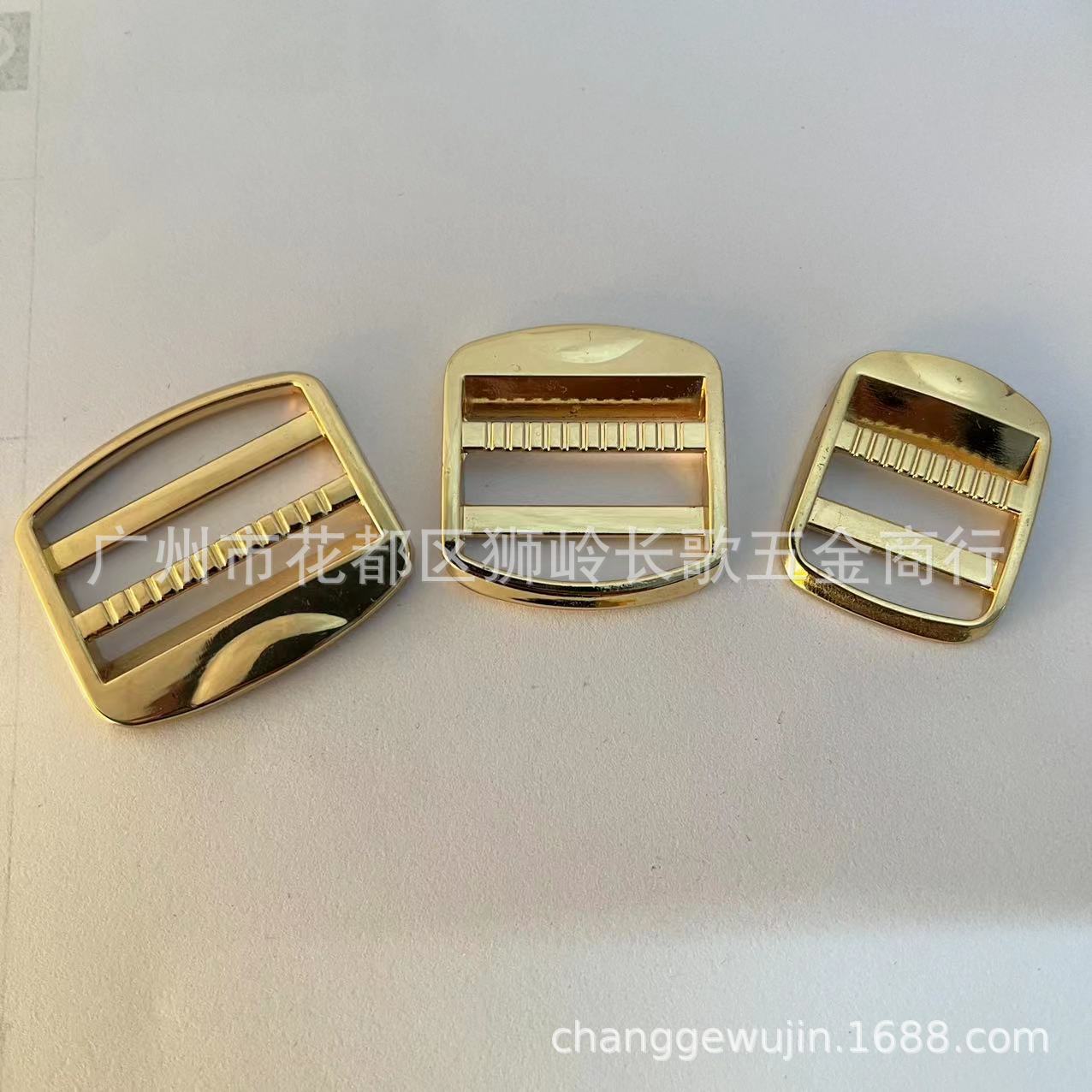 En stock accesorios de hardware de equipaje al por mayor bolsa de libros de aleación de zinc hebilla de malla metálica hebilla de escalera ajustable Aleación de tres bloques image 6