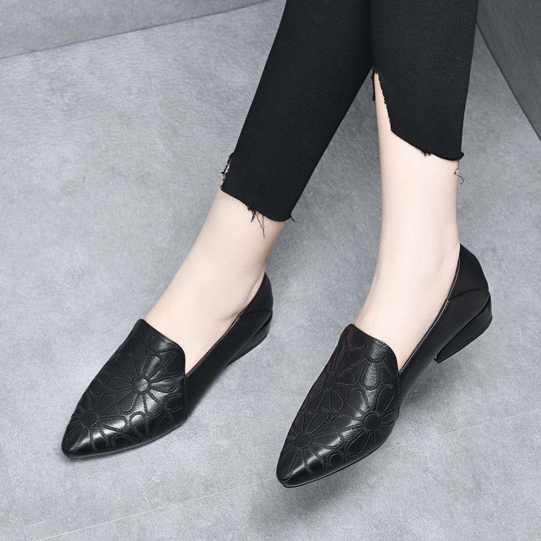 Gót thấp màu đen 2.5cm
